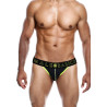 MALE BASICS Jockstrap NEON MaleBasics Noir-Jaune
